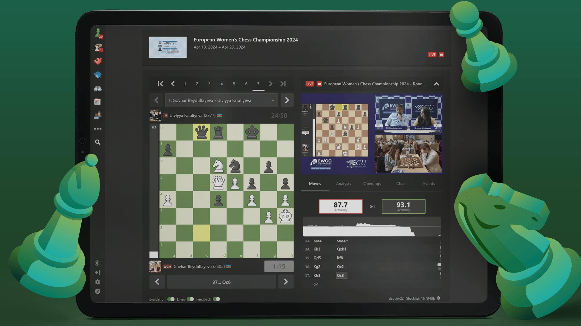 Chess.com 在活动页面上推出新的仪表板视图